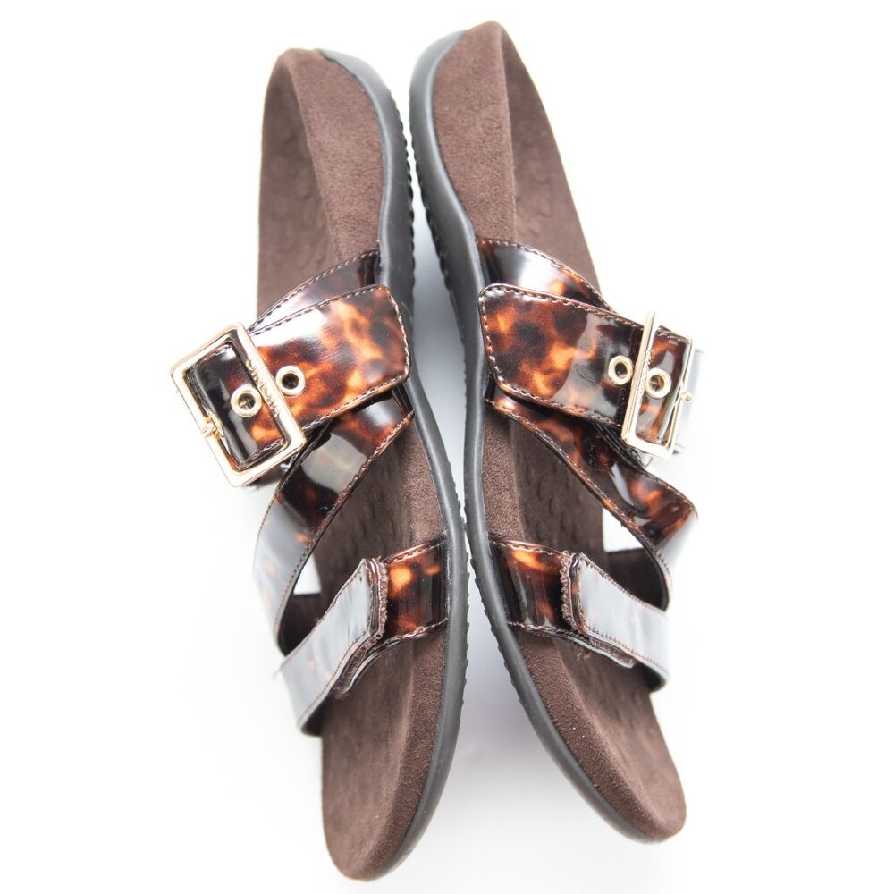 Vionic Skylar Sandals Tortoise Shell Straps Slip-… - image 1